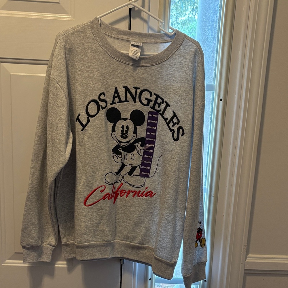 Gray Mickey Mouse Los Angeles Sweatshirt